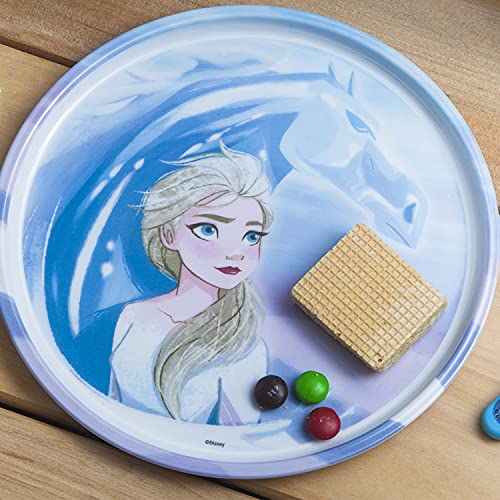 Image of Zak Designs Disney Frozen 2 Dinnerware 5 Piece Set Includes Plate, Bowl, Water Bottle, and Utensil Tableware, Non-BPA, Made of Durable Material and Perfect for Kids (Anna, Elsa, Olaf)