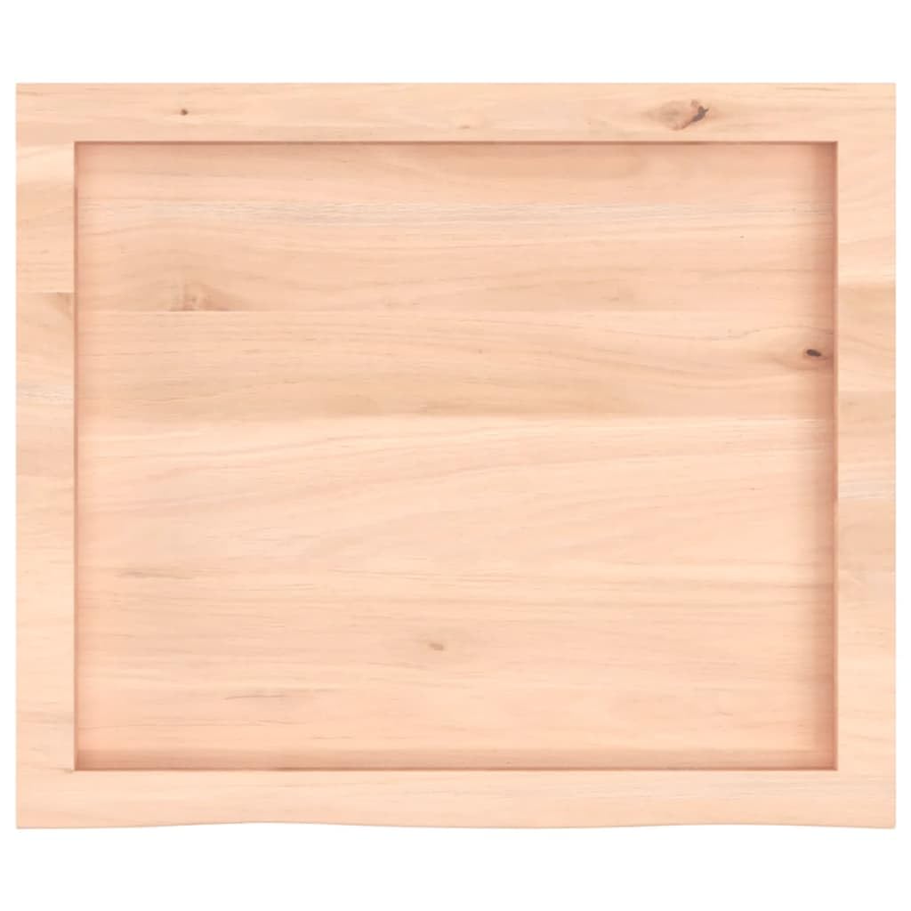 Blat Stołu Lite Drewno Dębowe 60x50x(2-6) cm Surowy na Krawędź