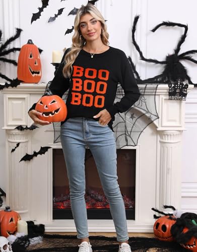 Womens American Flag Sweater, Long Sleeve Crewneck Colorblock Striped Pullover with Drop Shoulder - Casual Knitted Sweaters