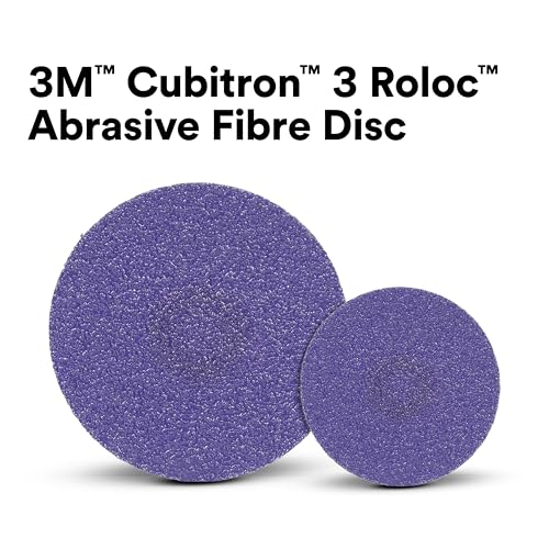 3M Cubitron 3 Roloc Fibre Disc, 33491, 80+, 2 in, Precision Shaped Ceramic Grain, Quick Change Abrasive Disc for Grinding, Weld Blending, Deburring, High Cut Rate and Long Life, Pack of 15 - image 2