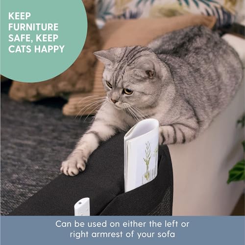 Image of The Cat Ladies Cat Scratch Furniture Protector Mat - Couch Protector from Claws - Anti Scratch Furniture Protectors from Cats Scratching - Sisal Scratcher Pad with Pocket - Dark Grey