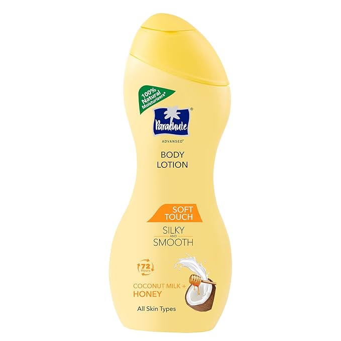 Parachute Advansed Soft Touch Body Lotion for Women & Men, All Skin types, 250ml | Pure Coconut Milk & Honey, 100% Natural, 72h Moisturisation at Rs. 95