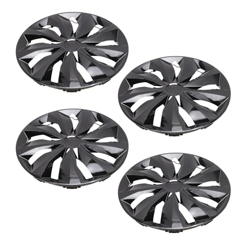 RiToEasysports Juego de 4 tapacubos de 16 pulgadas para llantas de 16 pulgadas, repuesto con material ABS, ajuste universal para neumáticos R16, compatible con Altima 2013 – 2018 (negro)