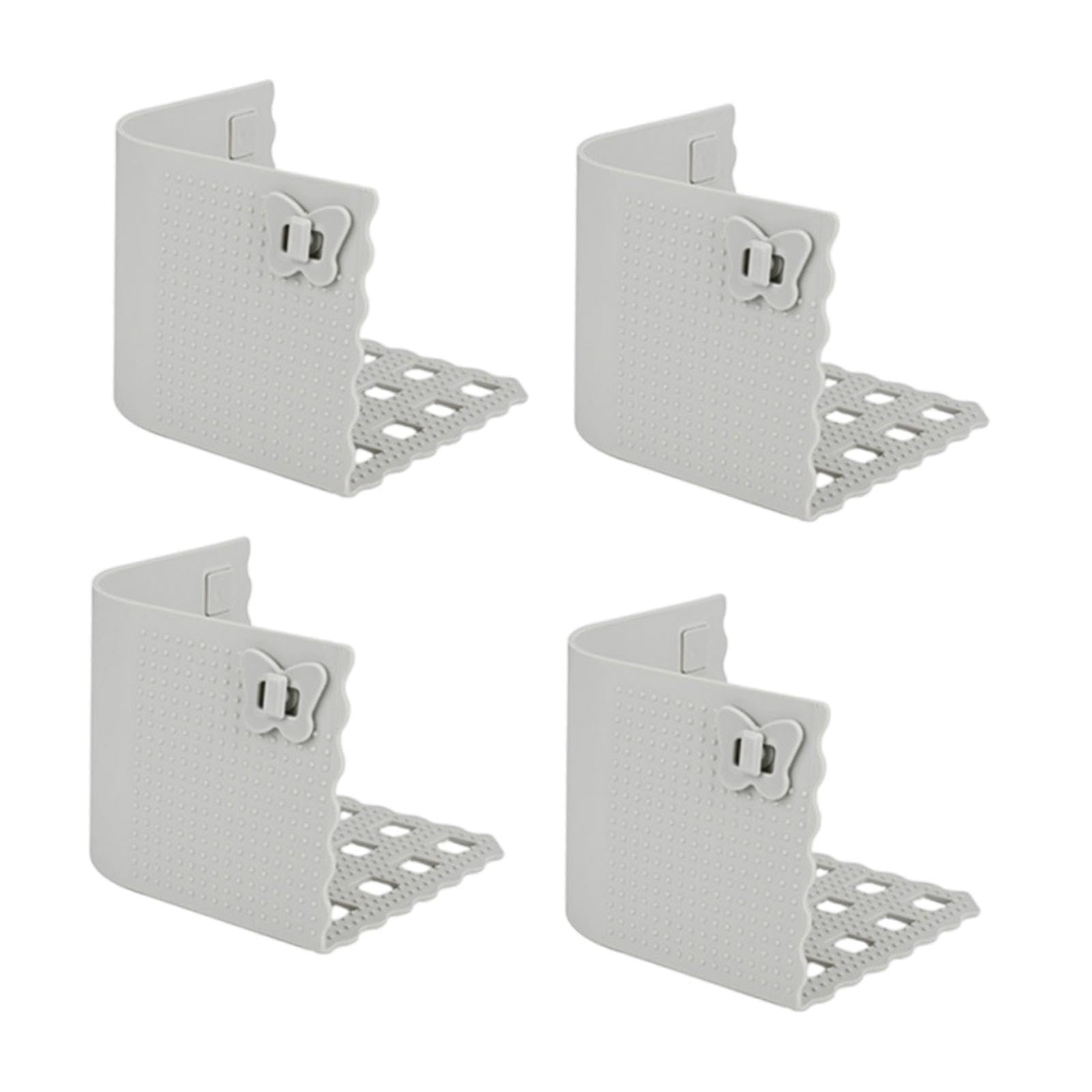 4 Stück Bettlakenhalter Clips Betttuchspanner Fixierer Spannbettlaken Halter Aus Praktisch rutschfest für Schlafzimmer Kinderzimmer, 4pcs Grau