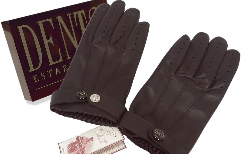 DENTS 重厚 ヘリテージコレクション ヘアシープ 7.5 カシミヤ裏地 茶