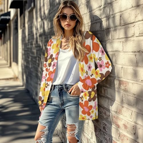 Image of Biyejit Women's Long Sleeve Open Front Cardigan Casual Loose Lightweight Cardigans with Pockets Drape Cardigan
