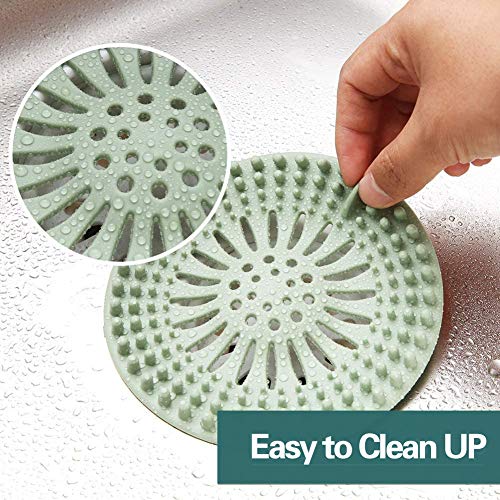 image for Gotega Drain Hair Catcher Durable Silicone Hair Trap with Suction Cups