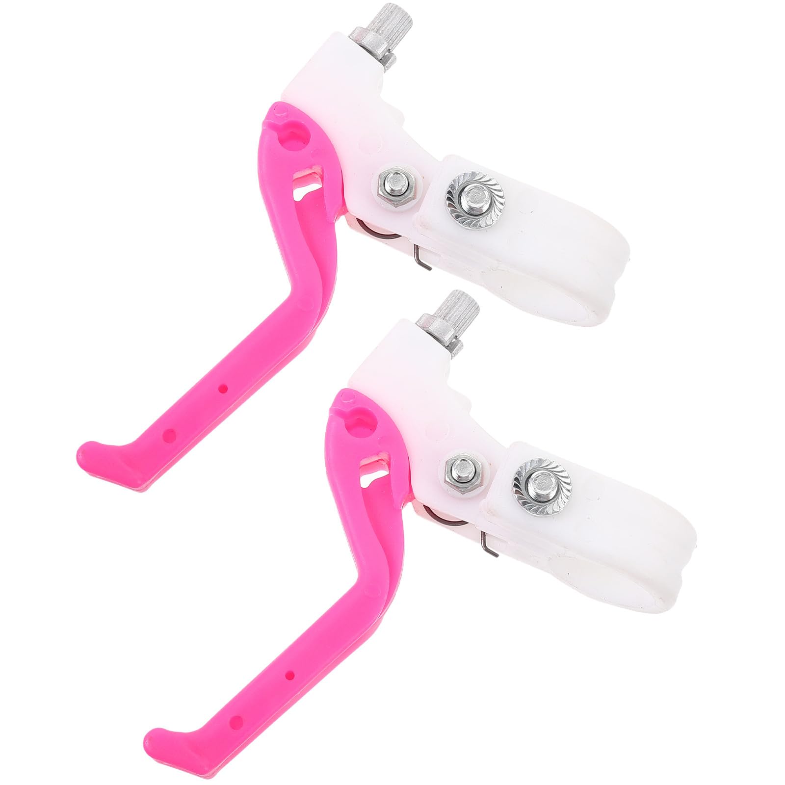 TOYANDONA 1 Pair Kids Bike Brake Levers: Plastic Children's Bicycle Brake Handles, Easy to Install & Adjust, Universal Fit for Kids Balance, Mountain & Folding Bikes(Rose Red