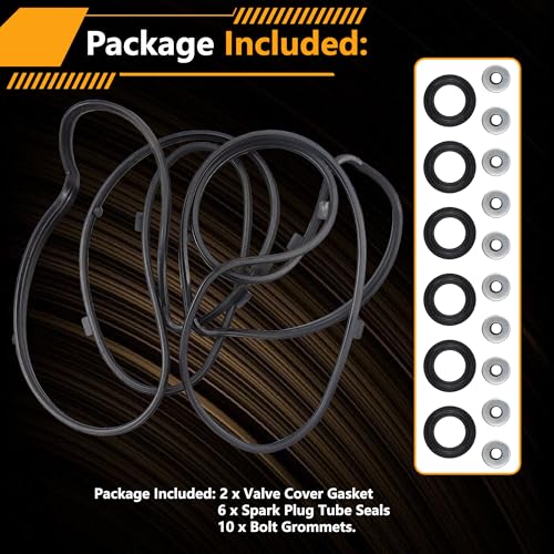Image of Valve Cover Gasket Set,Replace VS50607R | Compatible with Honda Accord /Odyssey /Pilot /Ridgeline, Acura /RL /TL /MDX, Saturn Vue 3.0L 3.5L V6