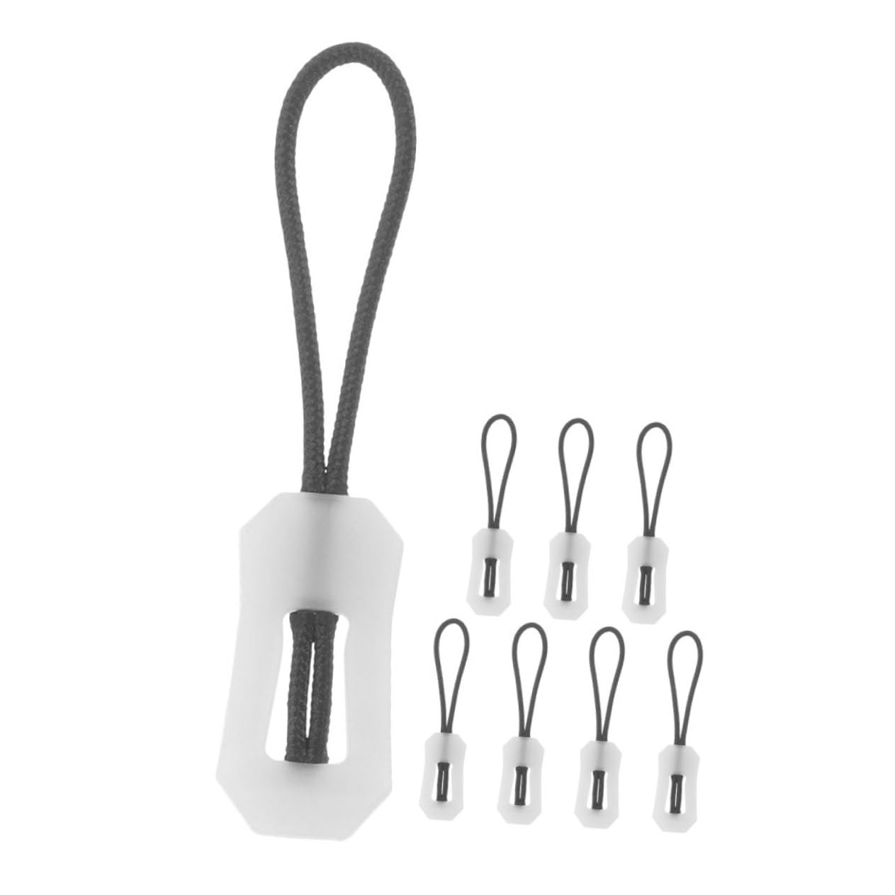 LALAFINA DIY Zipper Slider Head 8pcs Glow-in-The-Dark Pull Tabs for Clothing Luggage and Outdoor Gear Plastic