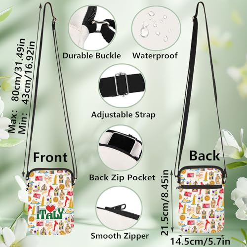 WZMPA Italy Travel Crossbody Bag Italy Souvenir Gifts Italy Culture Shoulder Bag Italy Vacation Merchandise2