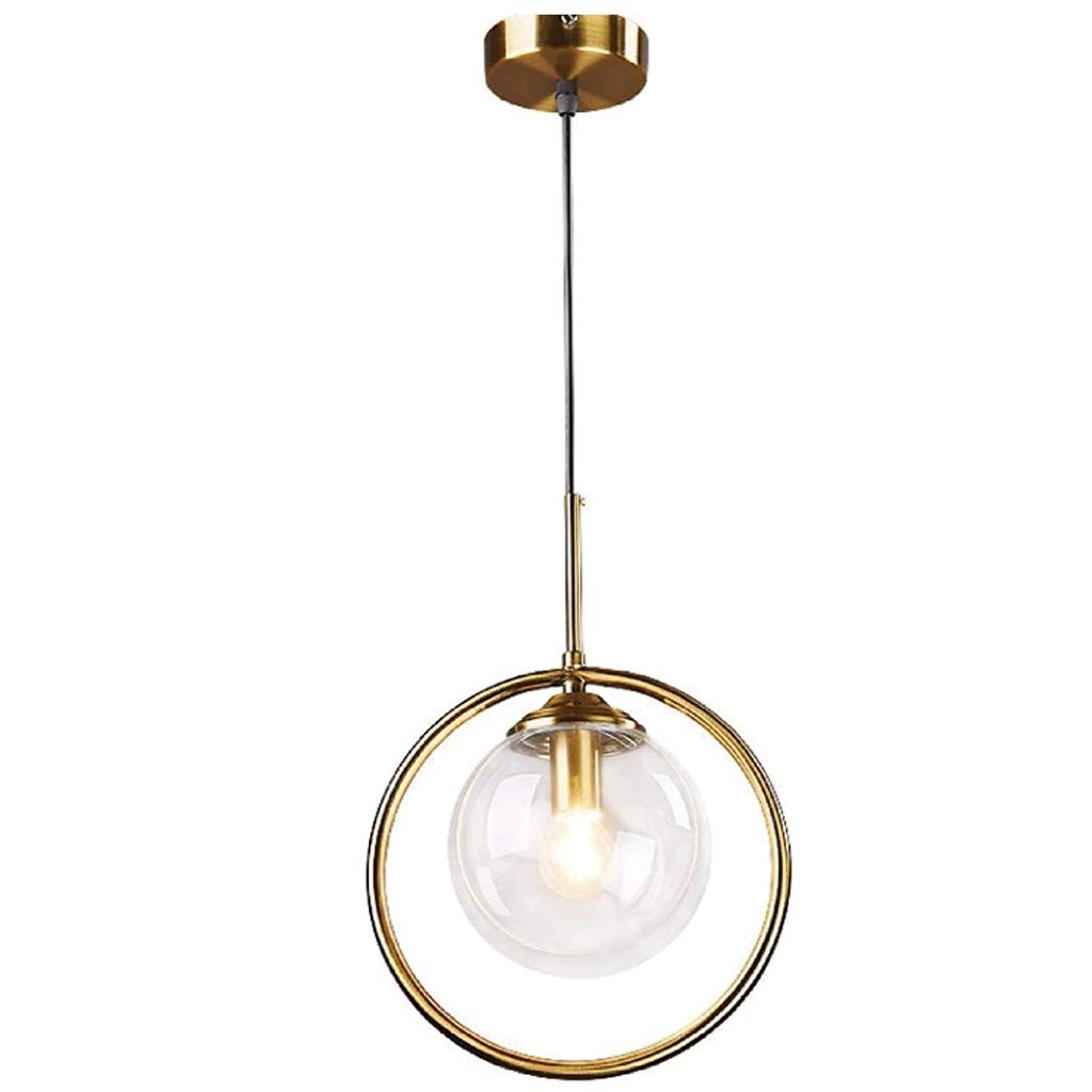 LYMSXAZOU Golden Metal Glass Chandeliers, Simple and Elegant Ceiling Decoration Lighting in Nordic Style Made China
