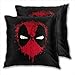 anzonto Lot de 2 housses de coussin Motif masque de Deadpool abstrait 45 x 45 cm