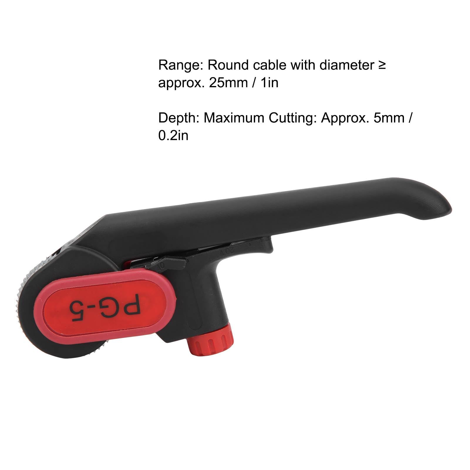 Ratchet Wheel Type Stripper,25mm Adjustable Cable Stripper Manual Compact Multifunctional Cutting Tool Longitudinal Slitting with Replaceable Blades for Electrician Repairs - Image 3