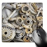 3dRose LLC 8 x 8 x 0.25 Inches Mouse Pad, Steampunk Rusty Parts (mp_45007_1)