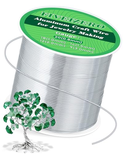 FIVEIZERO 20 Gauge Wire Aluminum Craft Wire 328ft Sliver Jewelry Wire