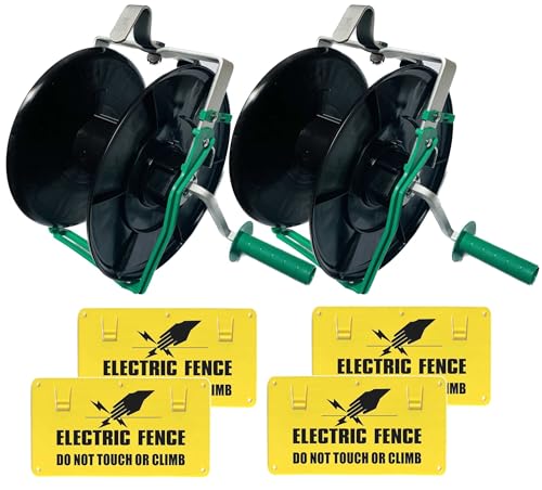 PK2 Electric Fence 3:1 Standard Geared Reel Plus 4 Warning Signs