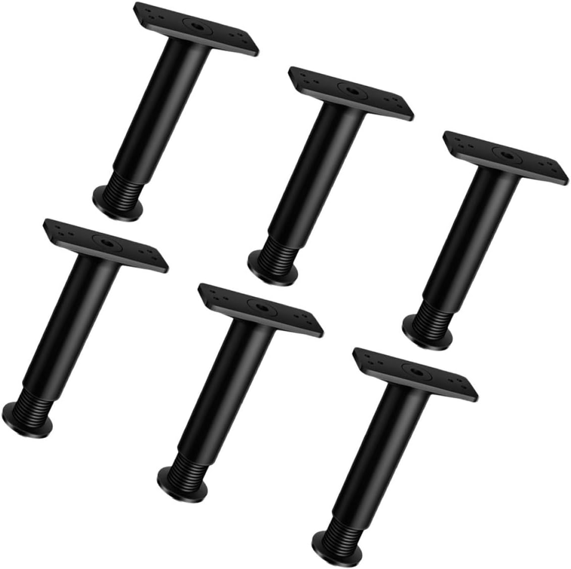 6pcs Adjustable Furniture Legs Bed Support Extenders Heavy Duty Bed Frame Replacement Parts 20-35cm Telescopic Height for Bedroom Furniture