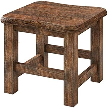 LNYXQX Taburete de pie Taburete de sofá Banco de Zapatos Cuadrado de Madera Maciza Moda Creativa Sala de Estar Dormitorio Baño Mesa de Centro, 2 Colores