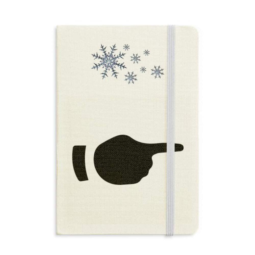 Carnet de notes épais à motifs flocons de neige pour écriture quotidienne