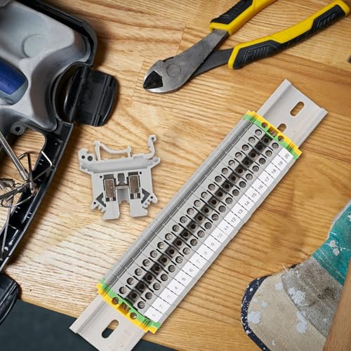 Conectores de carril DIN FOMIYES en aleación de zinc y ABS con soportes de extremo premium 4