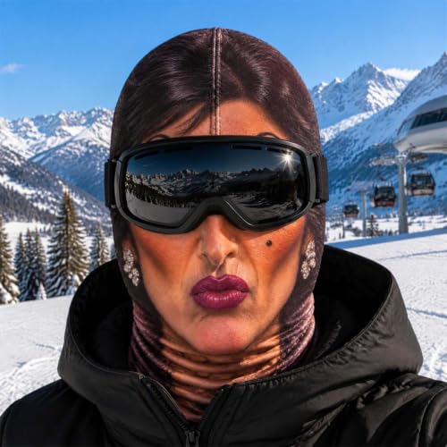 Funny Old Man Ski Mask Balaclava, Realistic Full Face Cover for Men Women - image 2