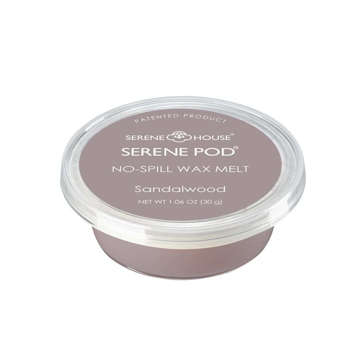 Serene House Sandalwood No-Spill Wax Melt Pod – 30g of Fragrance Soy Wax with Aroma Lasting 72 Hours – Patented Technology to Prevent Spills for Easy, Safe, and Clean Home Aromatherapy