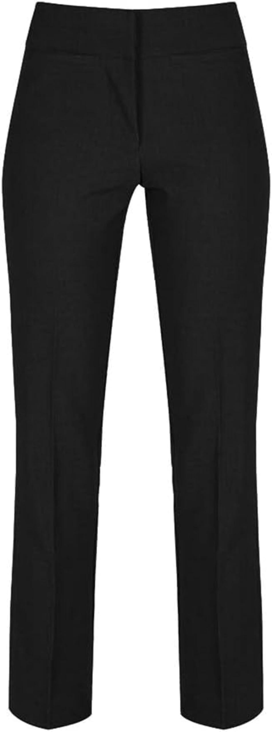 Trutex Girls Black School Trousers – Contemporary Trouser Straight Leg Adjustable Waist, Stain Resistant School Uniform Trousers - 32R