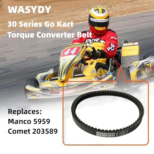 Image of Go Kart Drive Belt for 30 Series Go Kart Torque Converter Drive Belt Replaces Manco 5959 / Comet 203589 /Coleman KT196 /Murray 12-8487(1-Pcak)