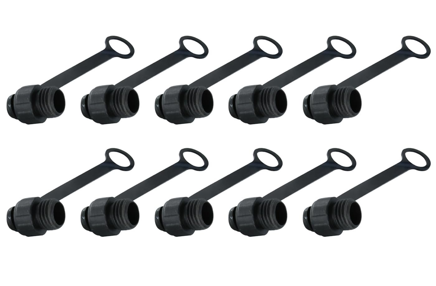 10Pcs M12 Connector Dust Cover, M12 Socket Panel Mount Dust Thread Cap Plastic Screw Caps, Screw Waterproof Lid Plug Protection Cap for Panel-Mount Sockets for Panel-Mount Plugs (Female)