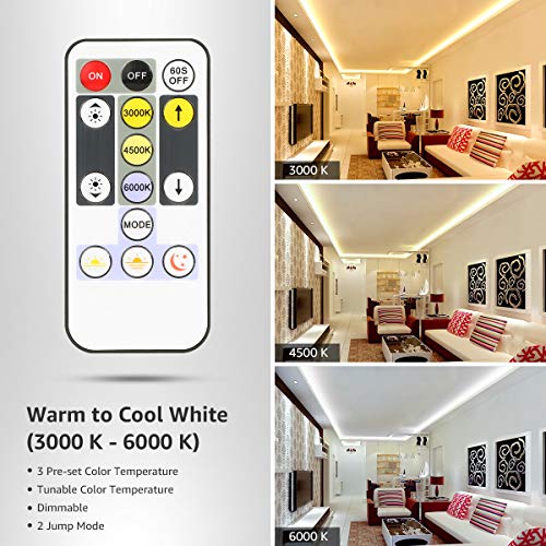 Lepro Bundle – Tiras LED ajustables 3000K-6000K 16.4ft miniatura 2