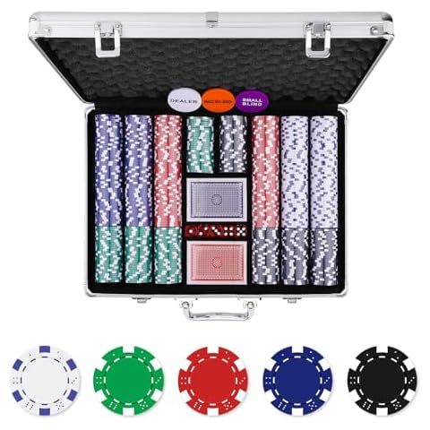 Homwom 500PCS Poker Chip Set Cover