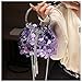RomanticDesign Women Fashion Evening Handbag Sparkly Metal Tassel Sequin Clutch Crossbody Bag for Party,Purple