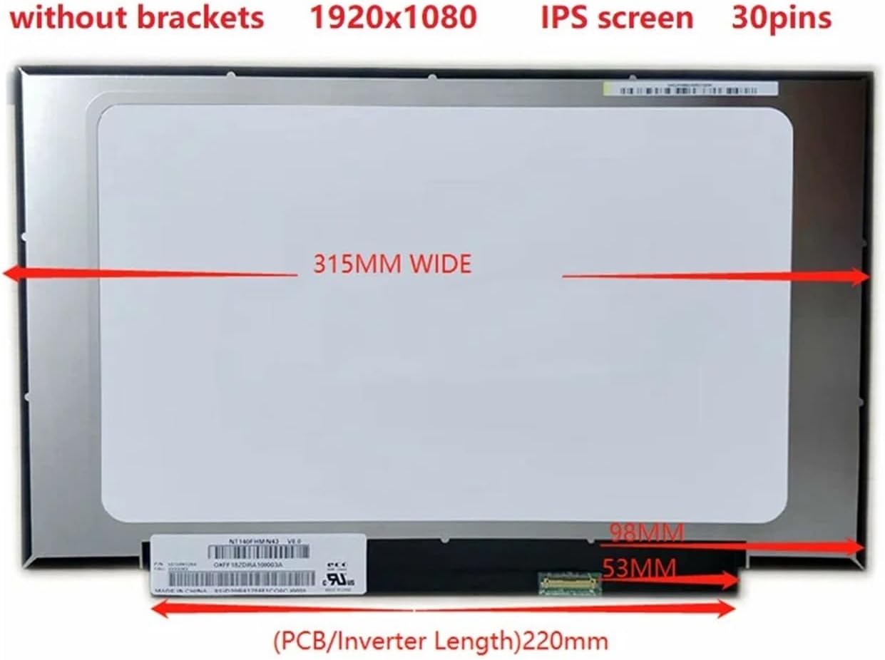14.0 inch Full HD 30-pin IPS 1920x1080 B140HTN02.0 LCD Screen
