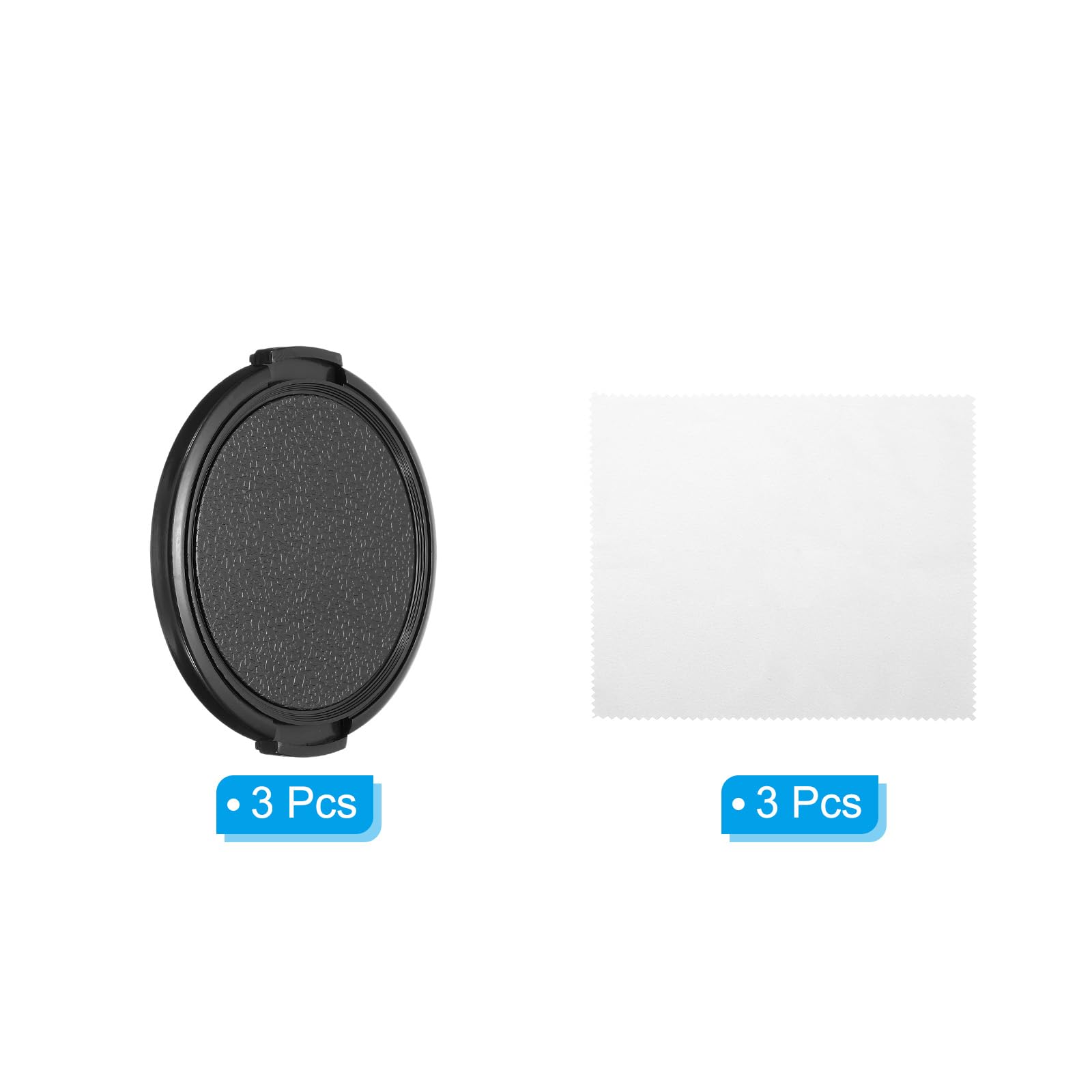 PATIKIL 52mm Lens Cap Set, 3-Pack Side Pinch Snap Camera Lens - View #8