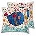 Fodere per Cuscini 18x18 pollici Set di 2,Simpatici pesci balena, copricuscino a forma di foglia d'albero Cuore Cartoon Ocean Wave Cooling Pillow Cover Decor
