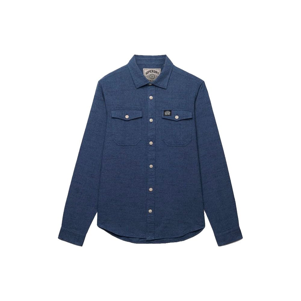 Superdry Camicia A Maniche Lunghe Herringbone Workwear XL