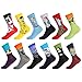 Produktbild BONANGEL Lustige Socken Herren 43-46 39-42 Bunte Fun Gemusterte Muster Socken Baumwolle Witzige Strümpfe Mehrfarbig Klassisch als Geschenk für Männer