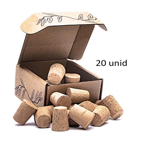 Byoeko Bouchon en liège naturel conique pour bouteilles de vin, huiles, artisanat, décoration, créativité 20 unités. - Image 6