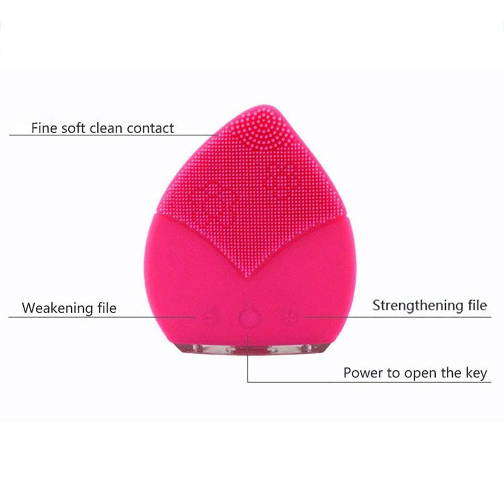 MU Silicona eléctrico cepillo limpiador facial, la piel impermeable Care Spa masajeador para Cuidado de la piel, belleza herramienta Dispositivo Limpiador de Poros,C