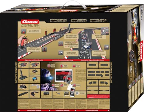 Image of Carrera 23639 Digital 124 Super Showdown Slot Car Race Track Set, 1:24 Scale, 26.25-Feet Long, Includes Wireless Controllers