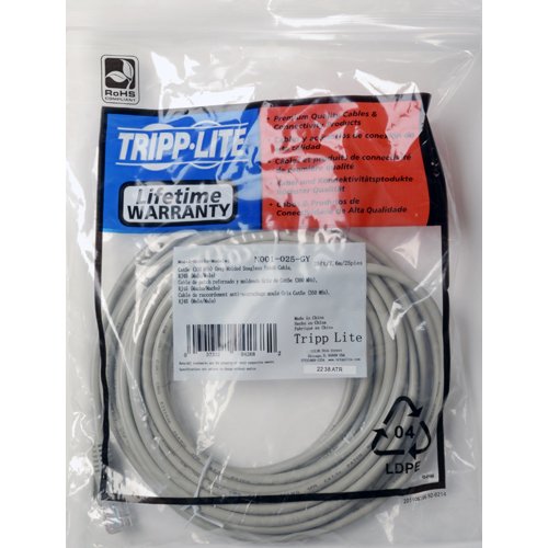 Cable Patch TRIPP LITE Cat5e Snagless RJ45 3.66 m Gris miniatura 2