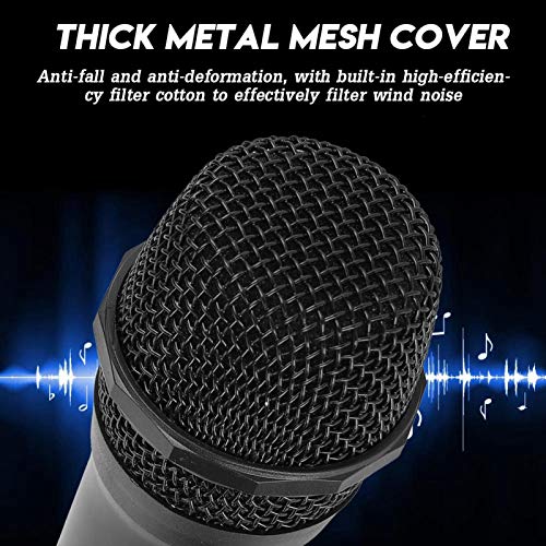 Draadloze Microfoon, Universele VHF Draadloze Handmicrofoon met Ontvanger/Antenne Professionele Dynamische Zangmicrofoon… - Afbeelding 5