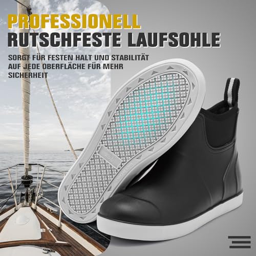 Jesindr Gummistiefel Herren, Protective Wasserdicht Anti-Rutsch Stiefeletten, Atmungsaktiv Schwarz Chelsea-Stiefel, Original Mode Grundlegend Reitstiefel, Grün, 44 EU