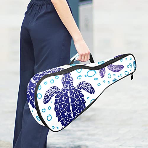 Housse de protection robuste pour ukulélé de concert au design tortues de mer - 6