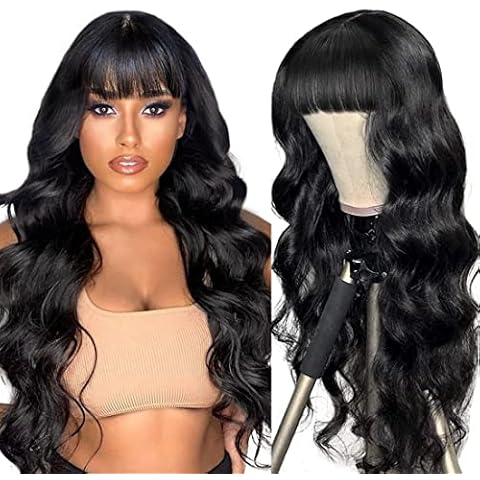Echthaar perücke Machine Made human hair wig body wave 2x4 lace perücke damen schwarz lang perücken for black women 22inch Cover