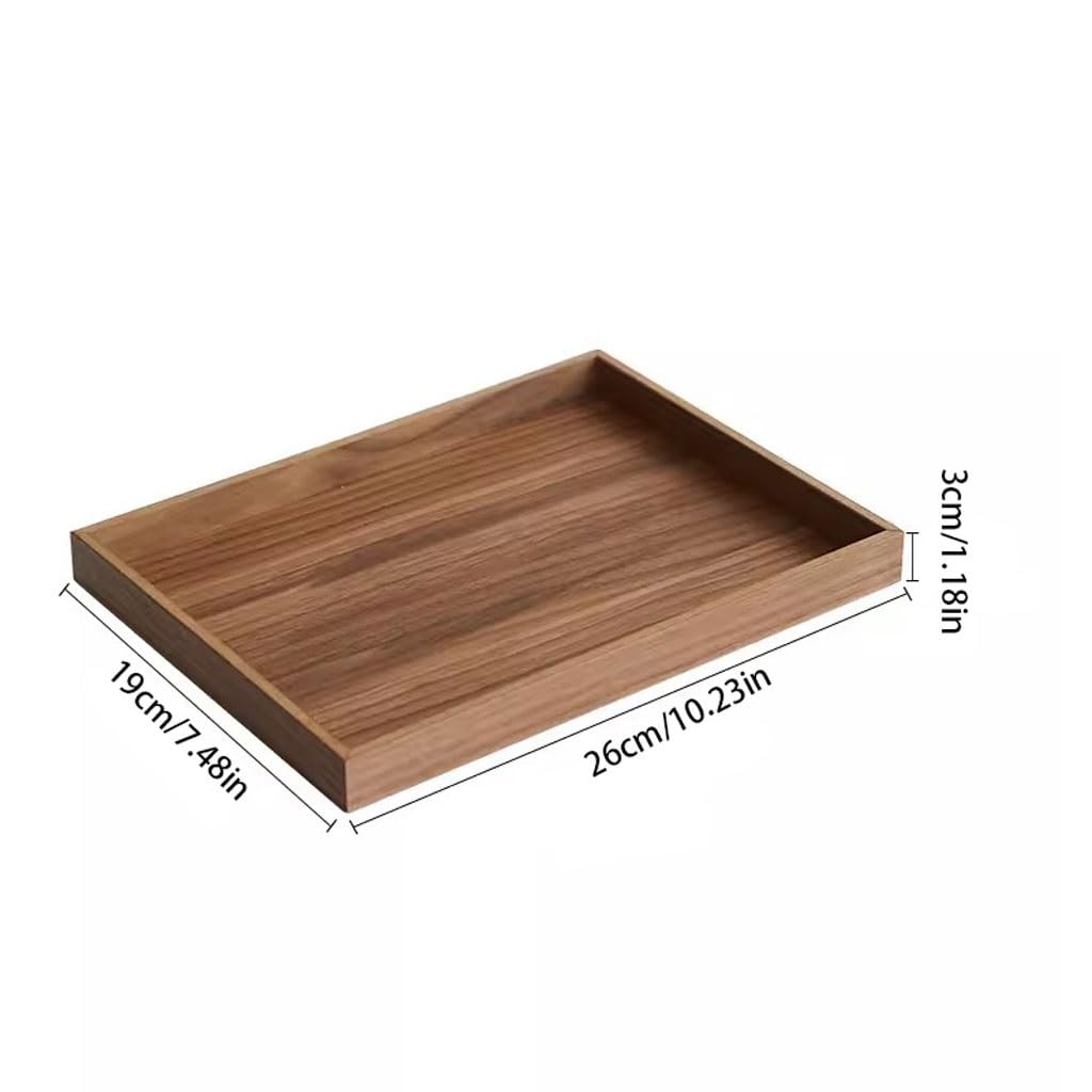 Bandeja de Madera Japonesa para Servir Pizza, té, Rectangular, para Uso doméstico, para Tartas, de Madera Maciza, para café, para Comer en el Regazo (A)