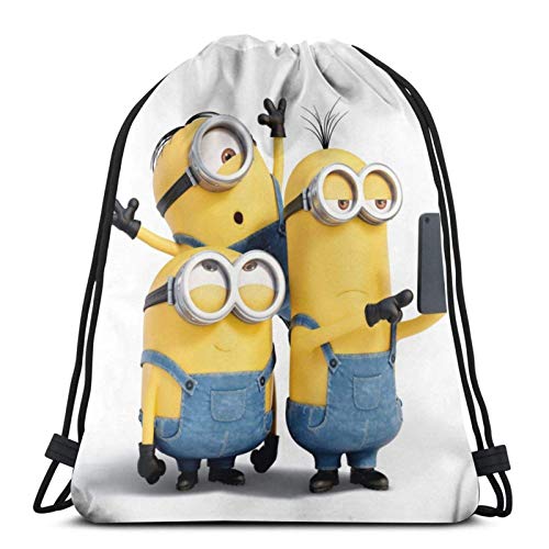 IUBBKI Mochila con cordón Mi.Ni Ons Gimnasio con deportiva impermeable Bolsas de viaje