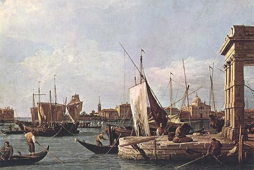 Toile Punta Della Dogana par Antonio Canal 60x90cm pour la décoration du salon