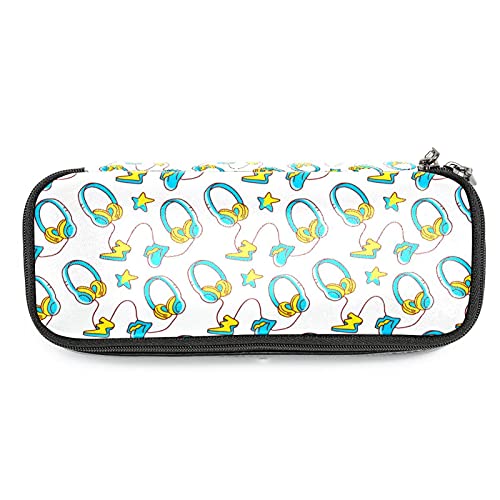 Estuche organizador de gran capacidad, estuche de cuero para estudiantes, estuche de lápices con doble cremallera, silueta de tigre, Multicolor 9, 19x7.5x3.8cm/7.5x3x1.5in, Organizador de bolsas